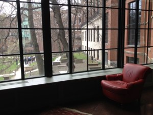 chair at library to read in